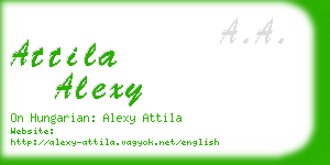 attila alexy business card